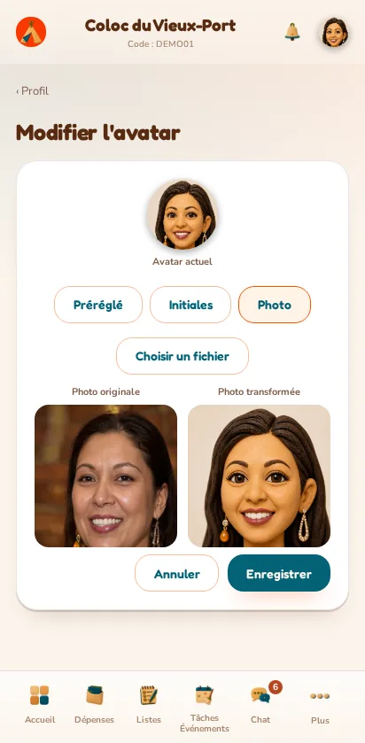 Screenshot of the MeeTiPi app: How do I personalise my avatar?