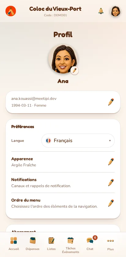 Screenshot of the MeeTiPi app: How do I change the language?