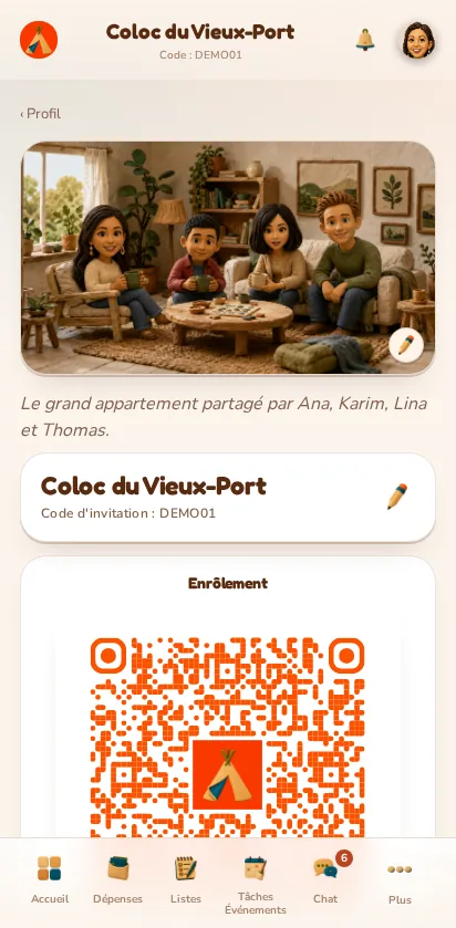 Screenshot of the MeeTiPi app: How do I join a home with a link or a QR code?