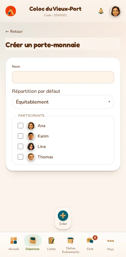 Screenshot of the MeeTiPi app: How do I create a wallet?